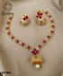 Sayara Collection Jumki drop Multi Color stone Party Wear Necklace Set 8778N-Necklace Set-season end sale item-Griiham