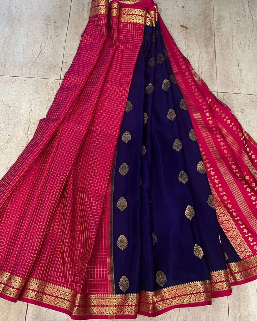 Semi-Mysore Semi-silk saree 13394N