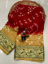 Semi-silk soft smooth Bandhej Saree 14945N
