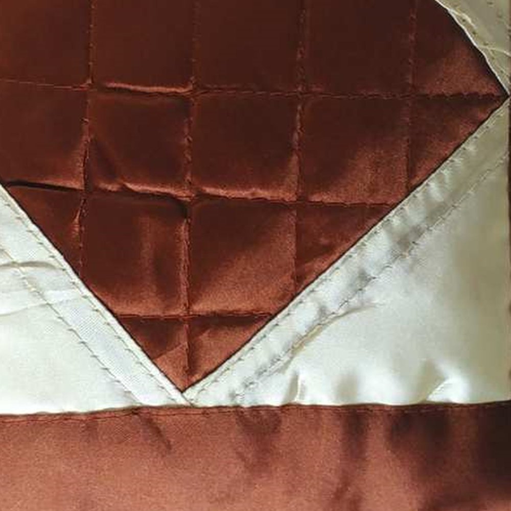 Silk Brown & Silver Cushion Cover Size 16 * 16 1 pc