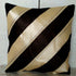 Silk Cream Dark Brown Cushion Cover Size 12 x 12 1 pc