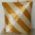 Silk Cream Gold Cushion Cover size12 x 12 1 pc