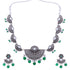 Silver Oxidised Elegant Necklace Set - Griiham