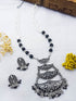 Silver Oxidised Plated Elegant Necklace Set 17835N