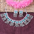 Silver Oxidised Plated Elegant Necklace Set 17843N