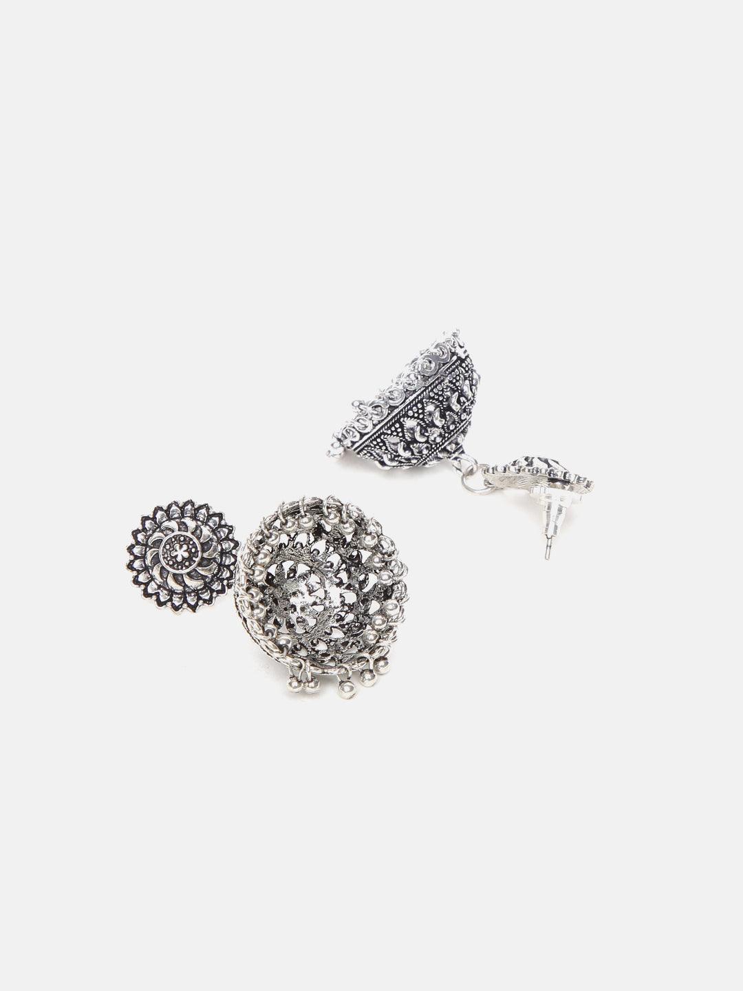 Silver Oxidised Victorian Design Full set NNJ12-30 - Griiham