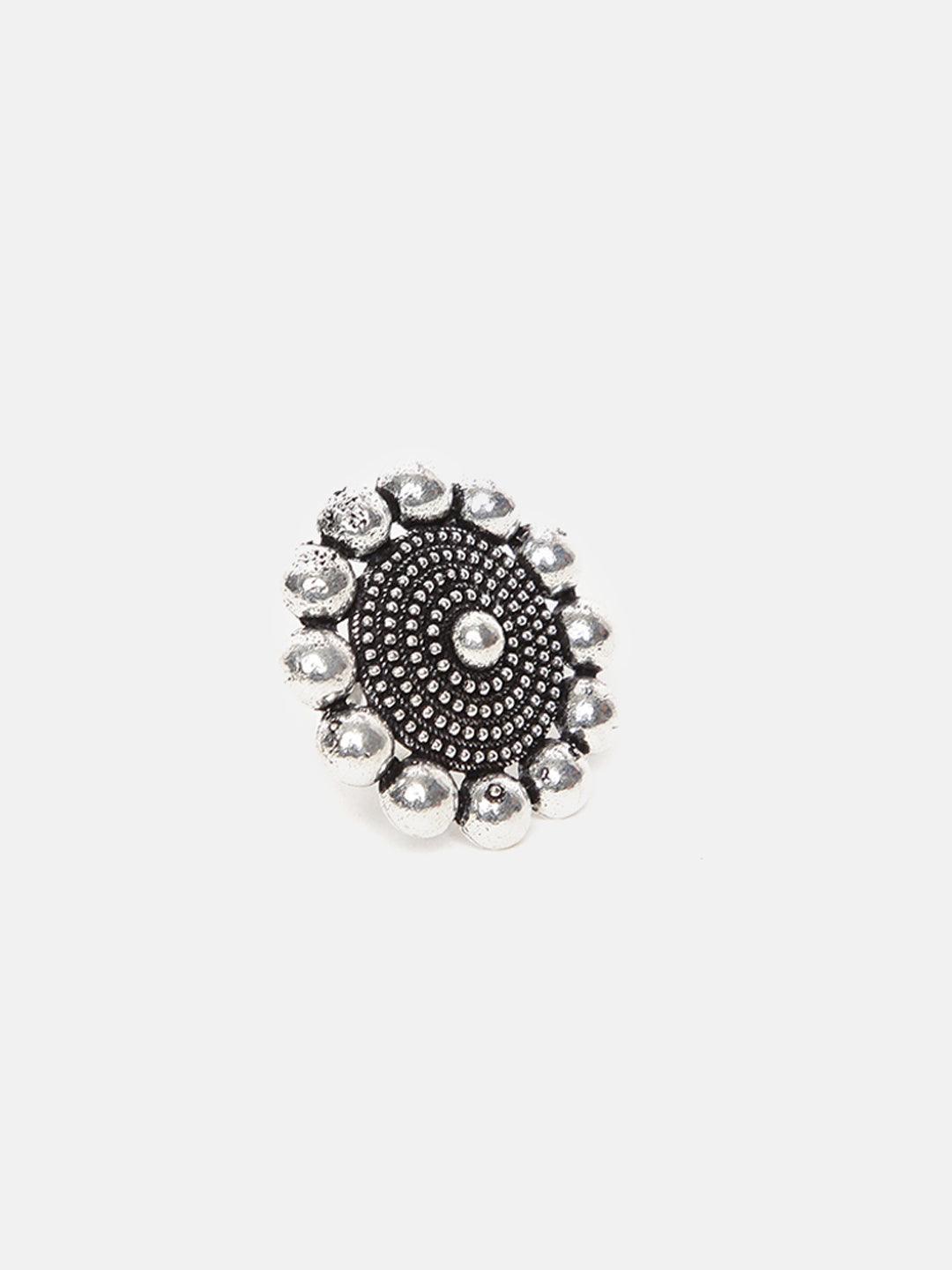 Silver Oxidised Victorian Design Full set NNJ12-321-5774N - Griiham