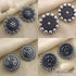 Silver Oxidised Victorian Design Set of 4 studs 5385N