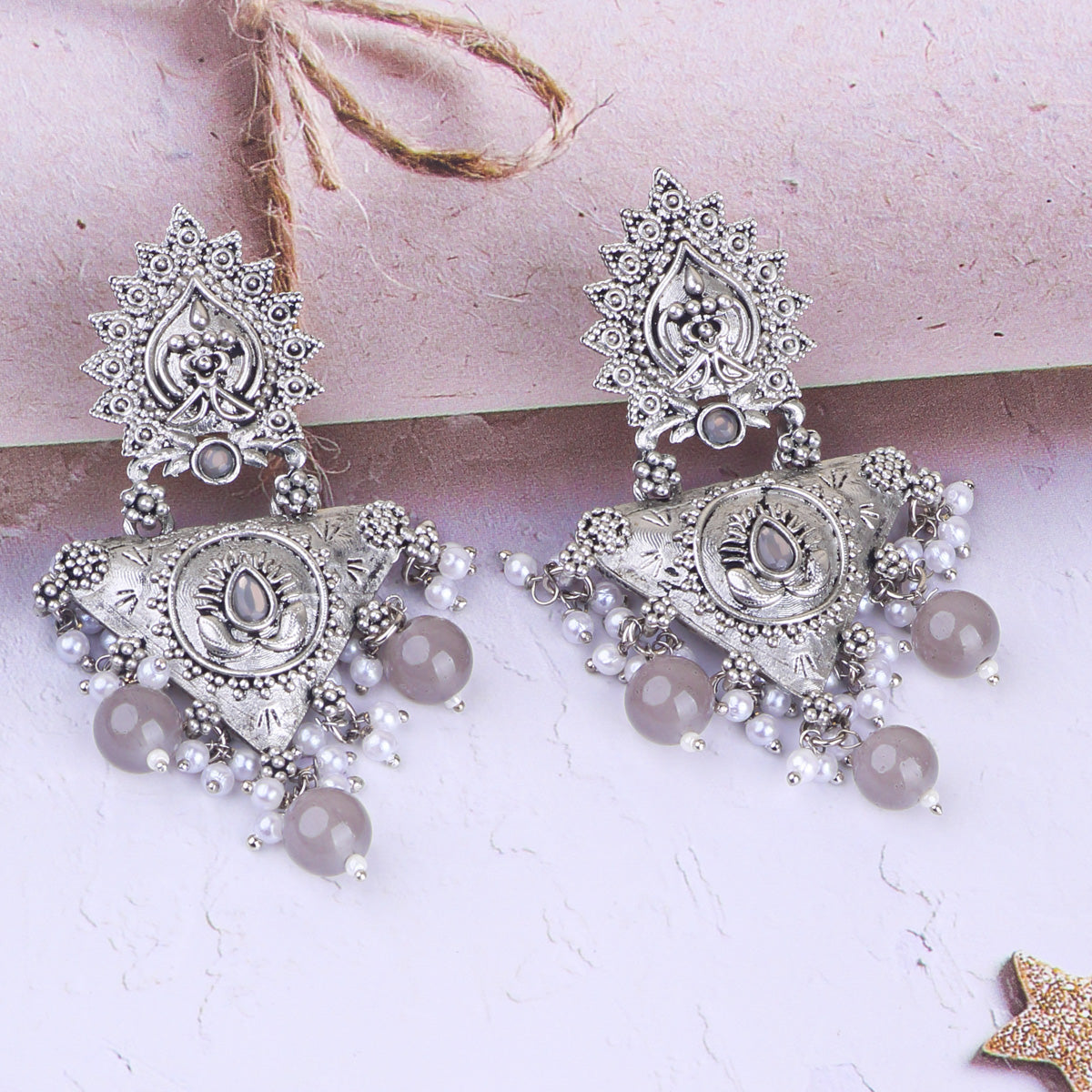 Silver Plated Cute Earrings 17791N