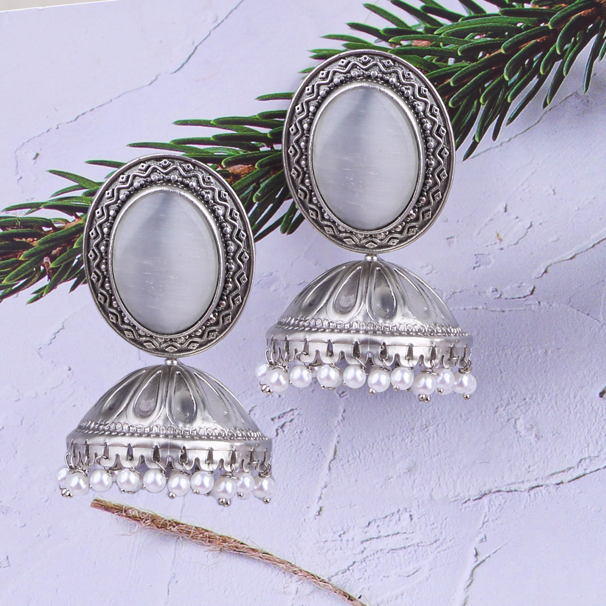 Silver Plated Cute Earrings 17800N