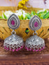 Silver Plated Oxidised Jhumki /Earrings 17117N - Griiham