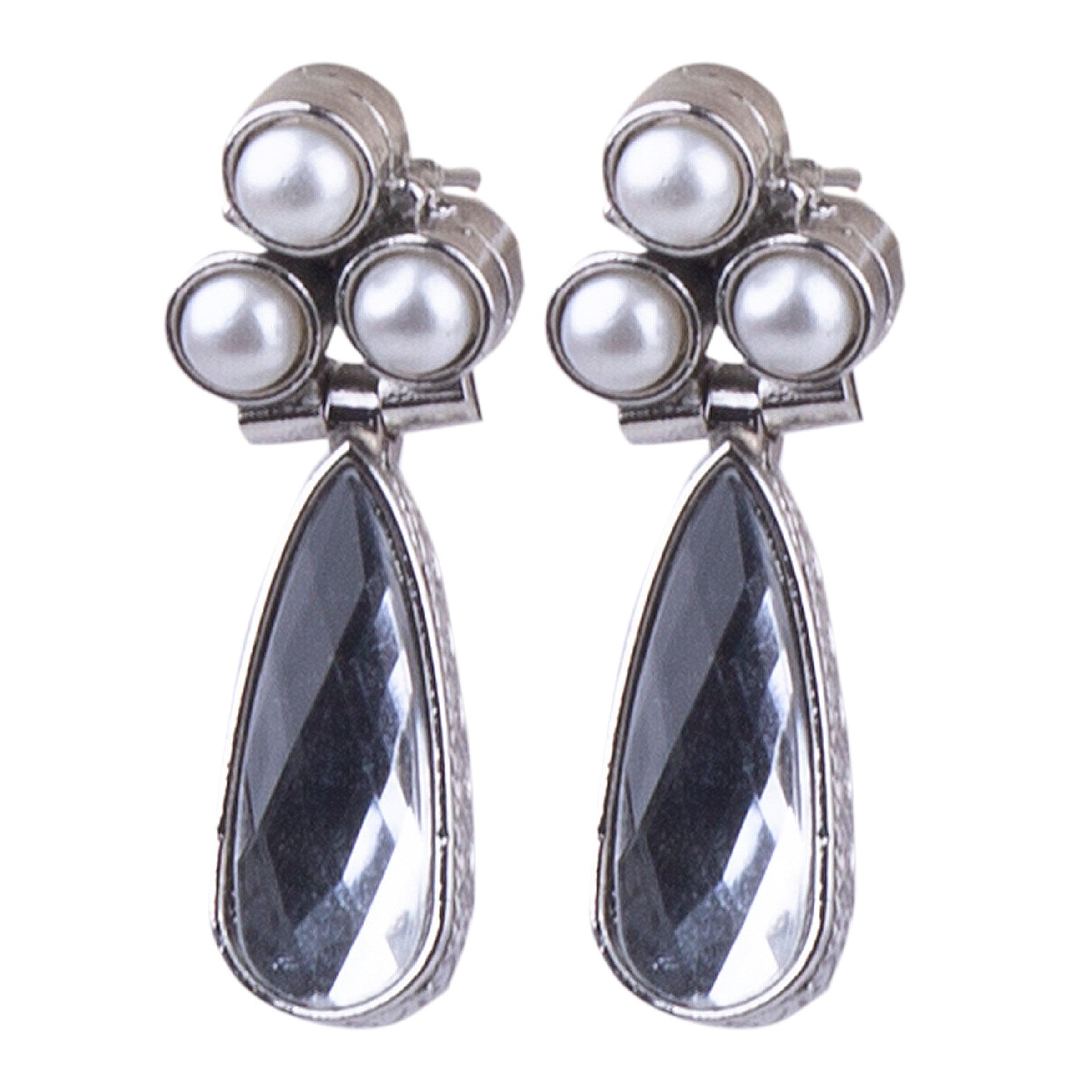 Silver Plated oxidised Earrings Jhumka - Griiham