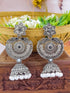 Silver Plated oxidised Earrings Jhumka