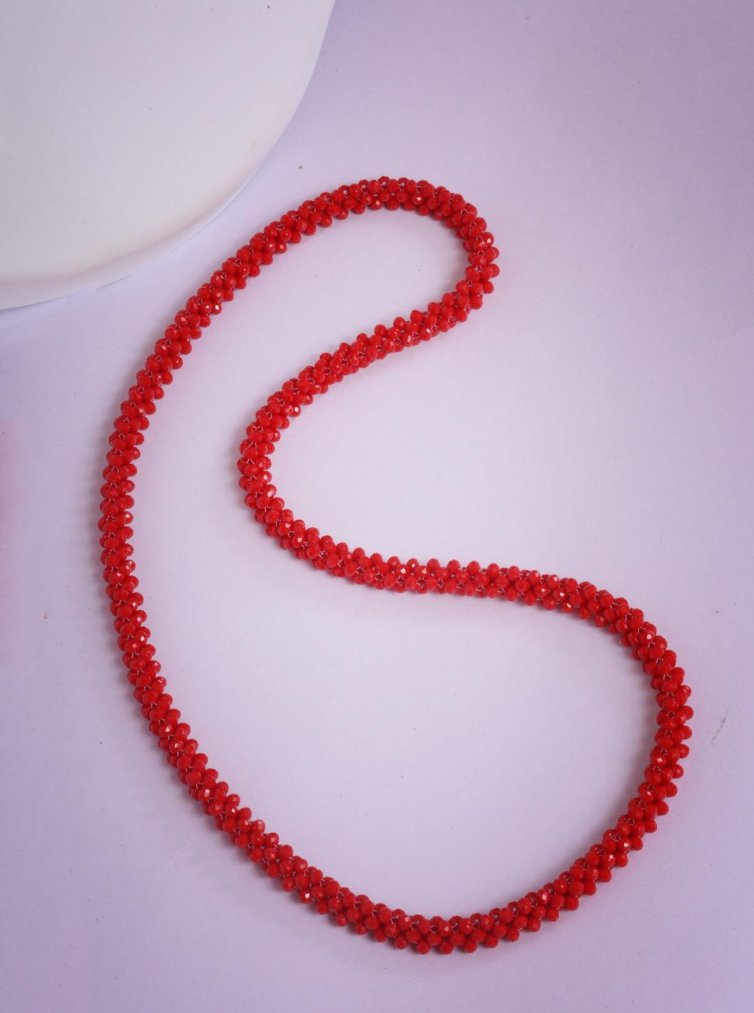 Single layer red color crystal Chain 8889N