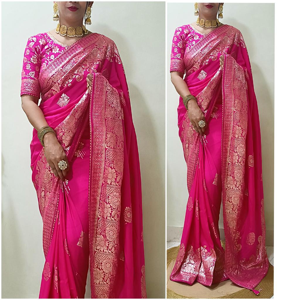 Soft Dolla Semi-Silk Fabric With Beautiful Weaving Saree 21186N