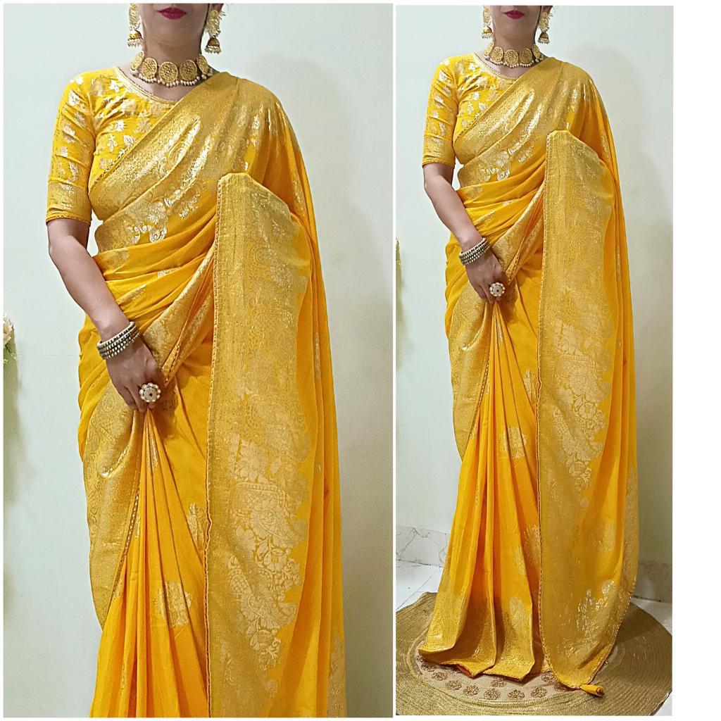 Soft Dolla Semi-Silk Fabric With Beautiful Weaving Saree 21186N