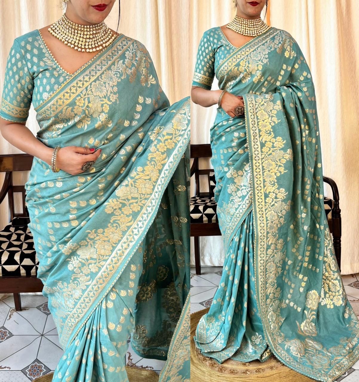 Soft Dolla Semi-Silk Fabric With Beautiful Weaving Saree 22355N
