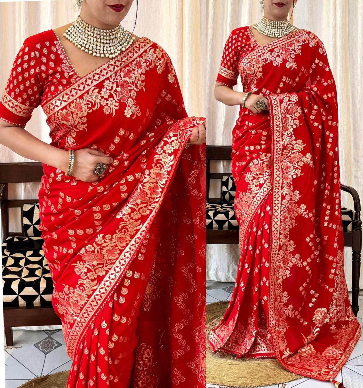 Soft Dolla Semi-Silk Fabric With Beautiful Weaving Saree 22360N