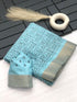 Soft Handloom Semi-Silk beautiful  Warli Print Designer Saree 21092N