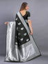 Soft Lichi Silk saree with beautiful Silver Zari weaving with Rich Pallu 20600N