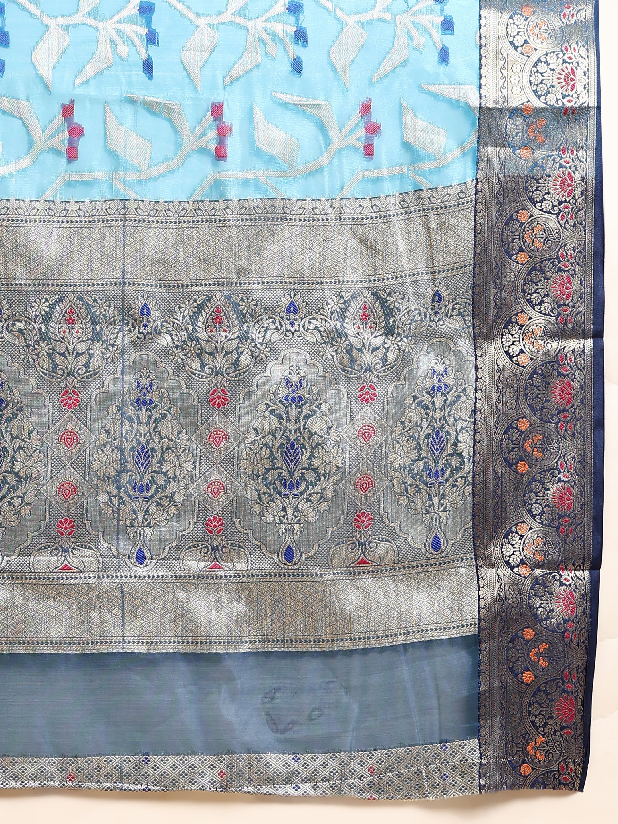 Soft Organza Silk saree with zari  weaving design With Rich Zari 20711N