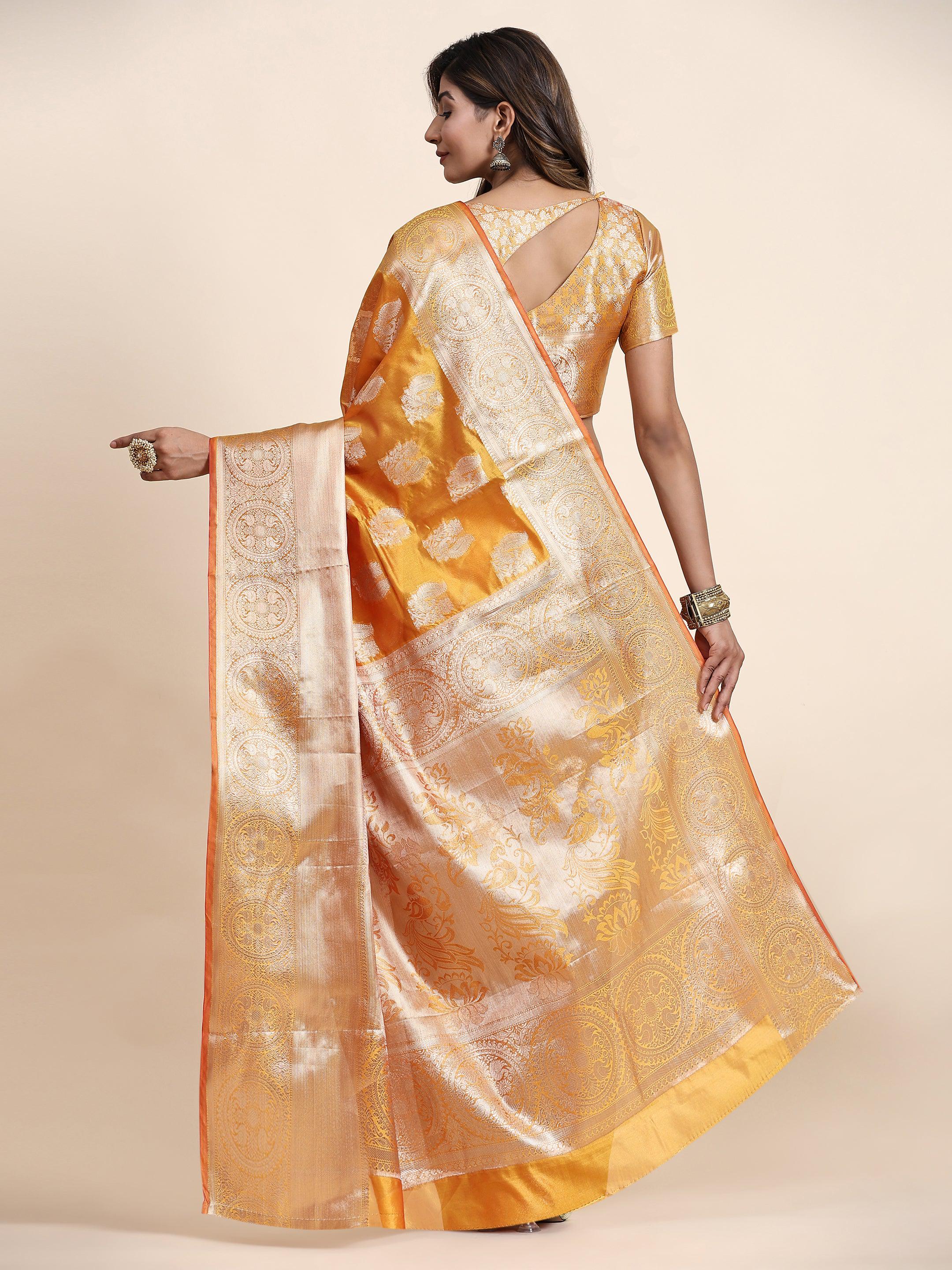 Soft Organza Silk saree with zari weaving design With Rich Zari 21607N