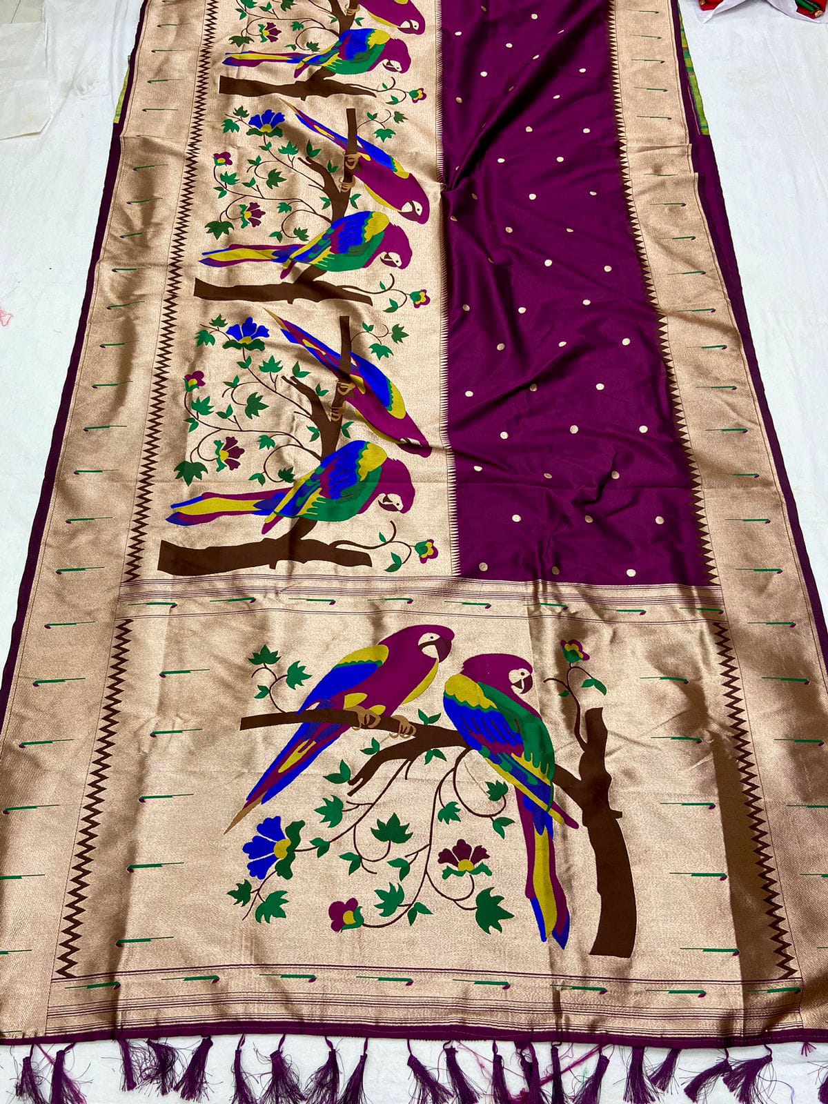 Soft Paithani  Kanchivaram  Semi-silk  Full weaving and attractive pallu sarees 21931N