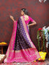 Soft Patola Semi silk Saree with  meenakari weaving and Rich Zari weaving Pallu 21590N