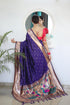 Soft Pethani silk saree with Gold zari weaving motifs and Rich Zari weaving Pallu 21678N