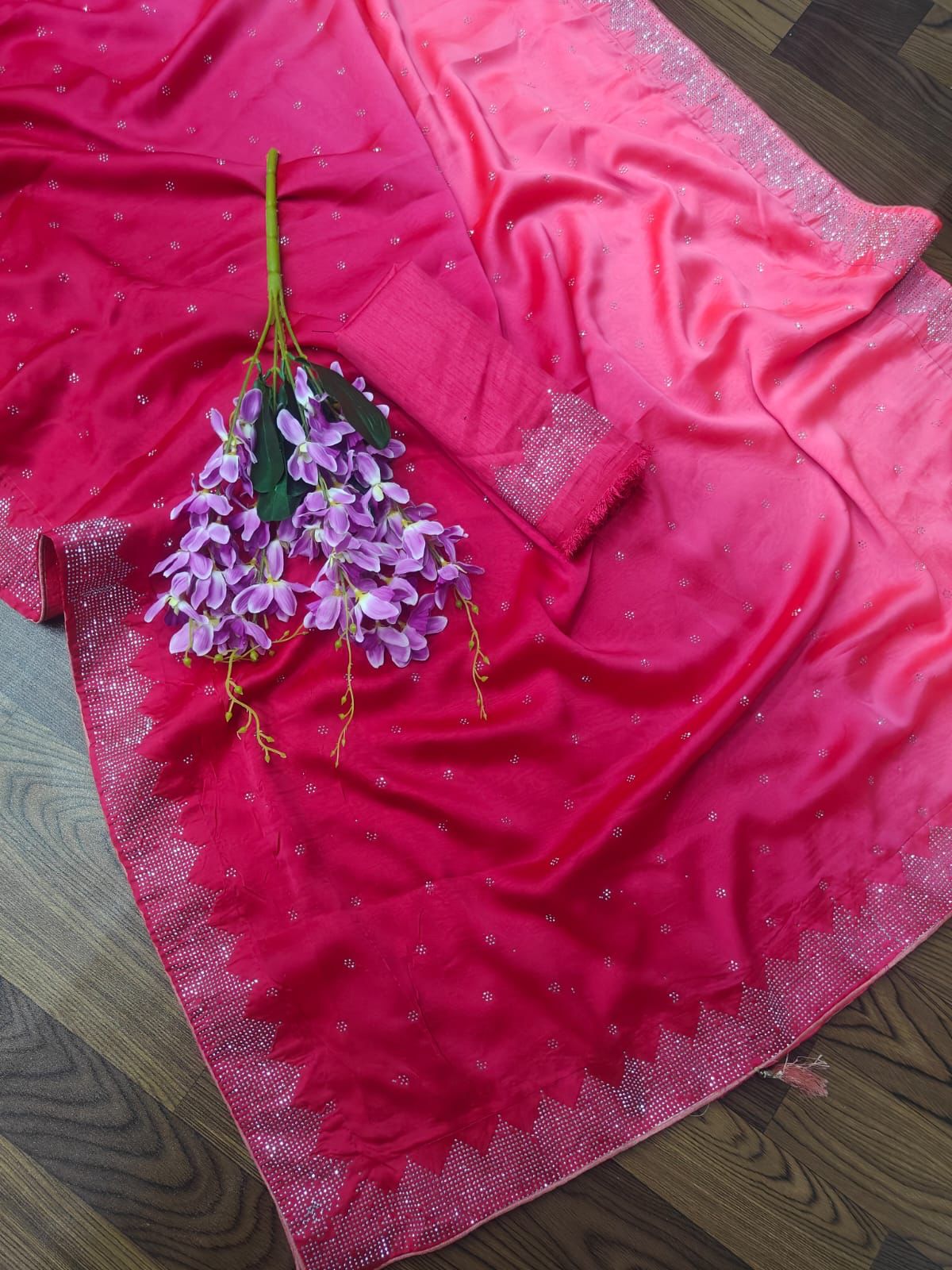 Soft Pure Blooming Black Rangoli Padding Semi Silk Saree 16830N