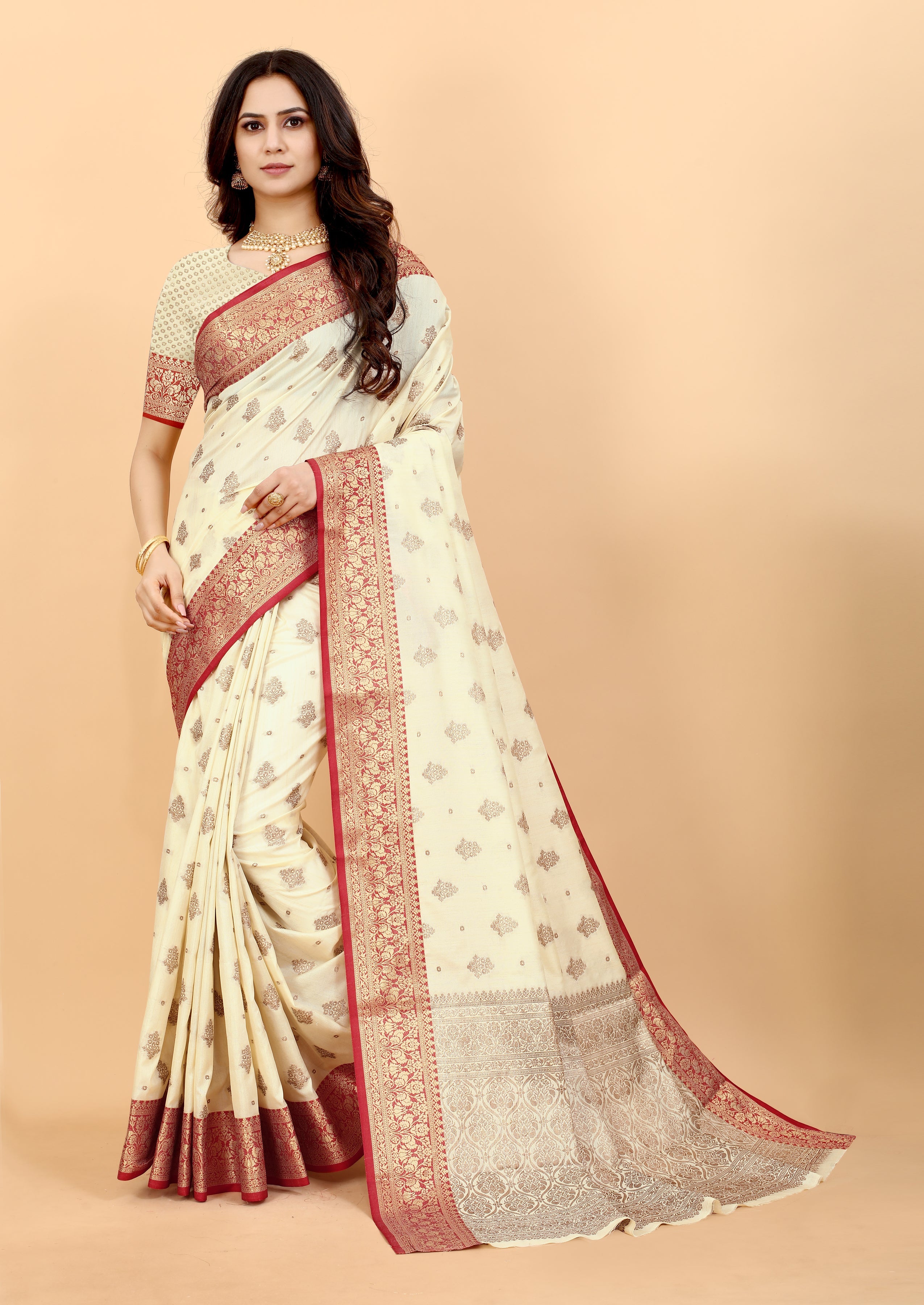 Soft Semi Silk Saree  With Rich Zari Woven Pallu 20623N