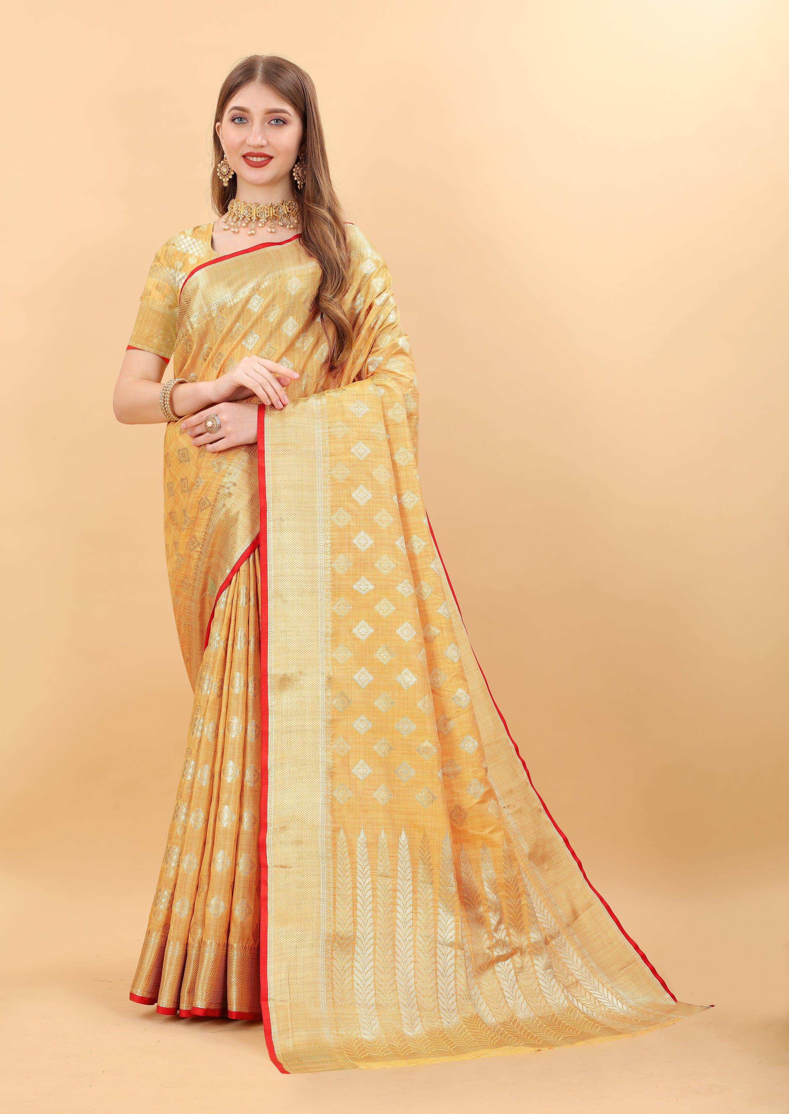 Soft Semi Silk Saree  With Rich Zari Woven Pallu 20696N
