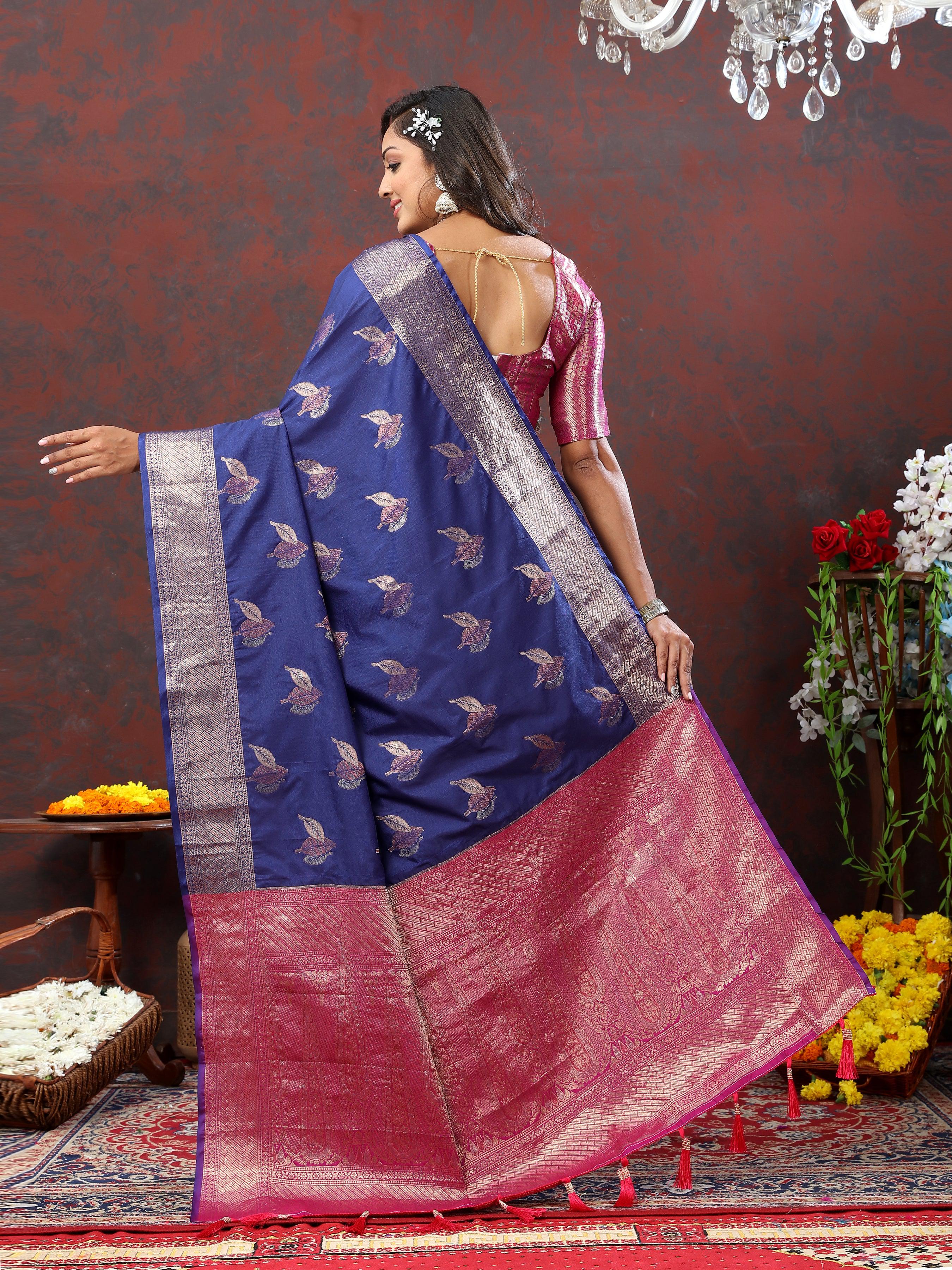 Soft Semi Silk saree with Zari weaving design  and Rich Zari weaving Pallu 21645N