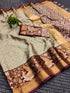 Soft Silk With Attractive Contrast Dual Tone Jari Border Saree 19330N