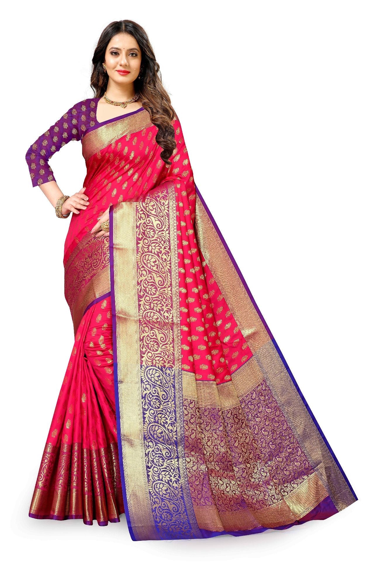 Soft Silk saree with zari weaving design and Rich Zari Pallu 20586N