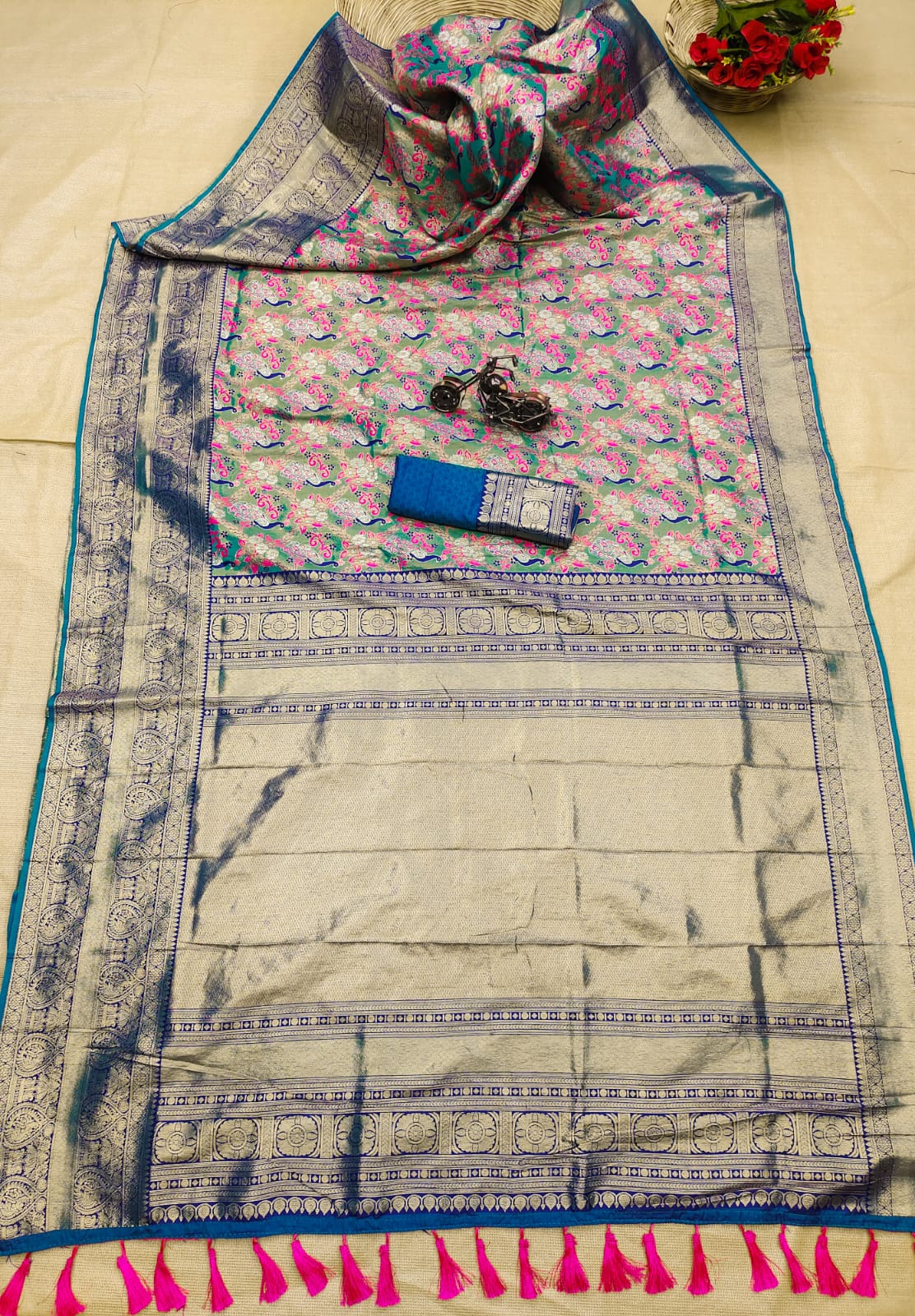 Soft Tissue Banarasi Semi Silk Dharmavaram Exclusive Edition Designer Saree 21909N