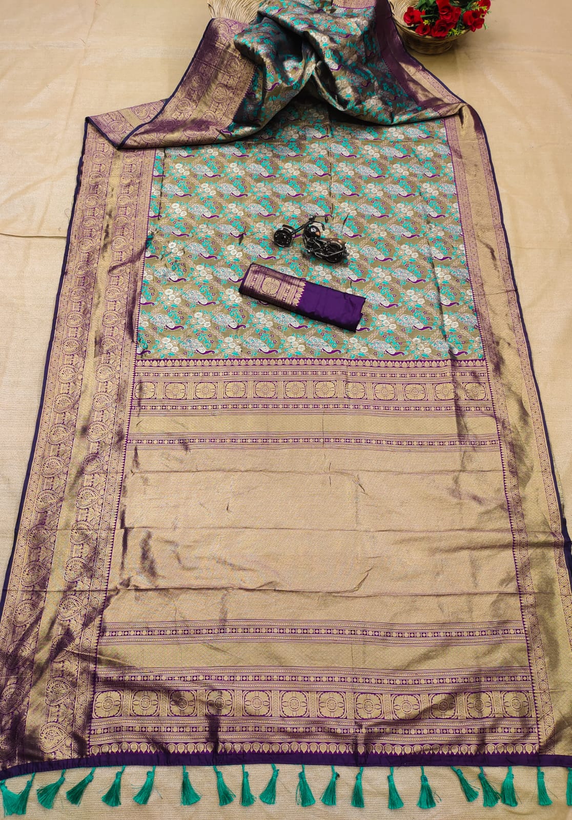 Soft Tissue Banarasi Semi Silk Dharmavaram Exclusive Edition Designer Saree 21909N