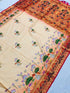 Soft paithani Semi-silk Block kalamkari Print Designed Party Wear Saree 16042N
