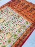 Soft paithani Semi-silk Block kalamkari Print Designed Party Wear Saree 16042N
