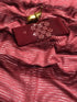 Soft silver chiffon saree with silver zari woven lining allover. Beautiful 3D padding print 15994N
