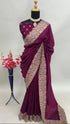 Vichitra Semi-Silk Saree with Heavy Embroidery Work & Stone Work 20928N