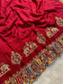 Vichitra Silk Saree Multi Emrodiry Wrok With Siroski Dimound & Running saree 17707N