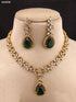 Victorian Gold Plated Star pattern CZ Necklace Set 14166N - Griiham