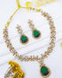 Victorian Gold Plated Star pattern CZ Necklace Set 14166N - Griiham