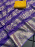 Viscose Georgette Saree With  Georgette Embroidery Sequence 17195N