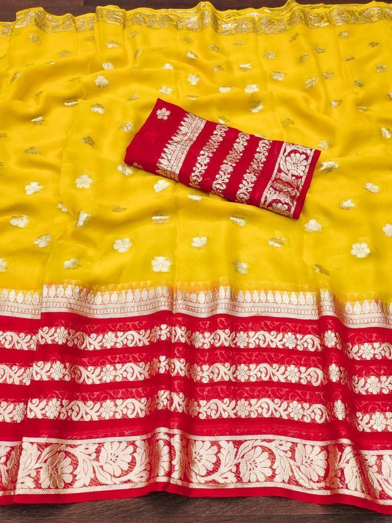 Viscose Georgette Sattin Saree with sibori Dying Concept saree 18590N - Griiham