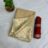 Viscose Georgette With Satin chex Jacquard border with stripes Linning Saree 23496N
