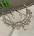 Premium Cz Stone double line Necklace Set