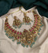Premium Gold Plated Navaratna Stone Necklace set