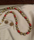 Gold Plated In Coral Beads Long Necklace Set